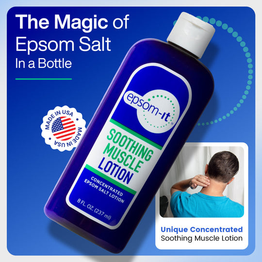Soothing Muscle Lotion Bottle banner